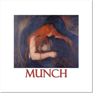 Vampire (1895) by Edvard Munch Posters and Art